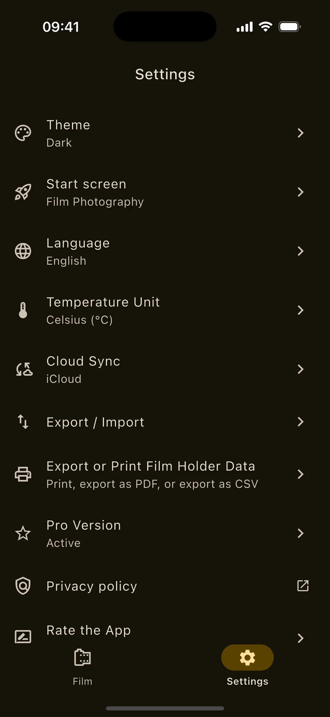 Settings on iPhone, recorded: the theme switched to light and back to dark.